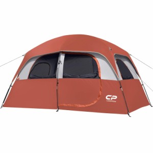 送料無料CAMPROS テント 6人用 キャンプテント 防水 防風 ファミリーテント トップレインフラ