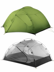 送料無料MIER 3人用 キャンプテント 軽量 アウトドア バックパッキングテント フットプリント