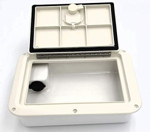 新品DPI Marine Glove Box with USB Charging Station in Marine White Off White 9 x 12 DPG912MW-USB