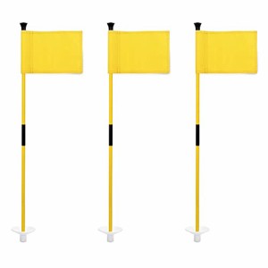 新品KINGTOP Golf Flagstick Mini Putting Green Flag for Yard 3 Feet Flagpole 2-Section Design Golf Pin Flags Set 3-Pack