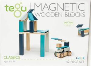 Tegu テグ マグネット木製ブロックセット 42ピース 42P-BLU-508T 送料無料