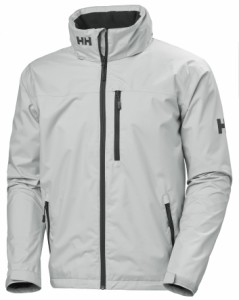 ヘリーハンセン Helly Hansen Mens Crew Hooded Waterproof Windproof Breathable Rain Coat Jacket 853 Grey Fog XX-Large