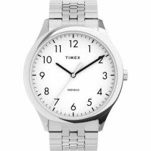 タイメックス Timex メンズ モダン イージーリーダー 40mm 腕時計 シルバートーンホワイト 