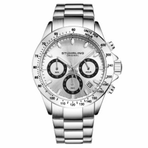 ストゥーリングオリジナル Sthrling Original Mens Chronograph Watch Stainless Steel Bracelet with Screw Down C