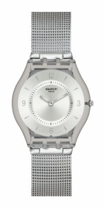 スウォッチ Swatch METAL KNIT ユニ 腕時計 モデルSS08M100M グレー 送料無料