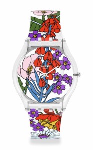 スウォッチ Swatch BOTANICAL PARADISE ユニ 腕時計 モデルSS08K110 透明 送料無料