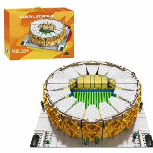 2013PCS 2022 World Football Match Model Building Blocks with LightHigh Simulation Famous Architectural Lusail Stadium Match 