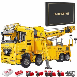 MISINI T4017B シティ消防車組み立てセット 4960個MOC RC消防救助車両組み立てブロックキット 大