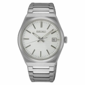 セイコー SEIKO メンズ ホワイトダイヤル シルバーステンレススチールバンド クラシックアナ