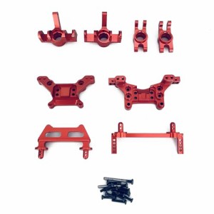 RWLZLB Upgrade Aluminum Alloy Spare Parts Full Set RC Car Accessories Fitting for Hyper Go H16BM H16GT H16DR MJX 116 JC16EP 