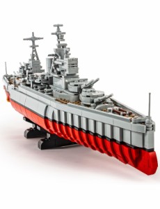 SEMKY ミリタリーシリーズ クイーンエリザベス級 戦艦 MOC ビルディングブロックとエンジニア