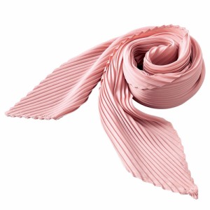 プリーツスカーフ(ピンク) ファッション スカーフ