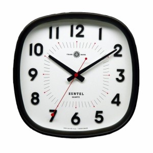 さんてる 日本製 シンプル掛け時計(WARM) ダークブラウン DQL697-BR 掛け時計