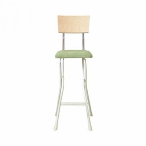 ルネセイコウ 日本製 折りたたみ椅子 フォールディング アッシュウッドチェア ハイ ナチュラル/グリーン AWC-64W 椅子