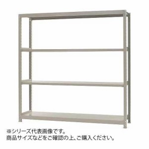 軽中量ラック 耐荷重200kgタイプ 単体 間口900×奥行600×高さ1800mm 4段 アイボリー 