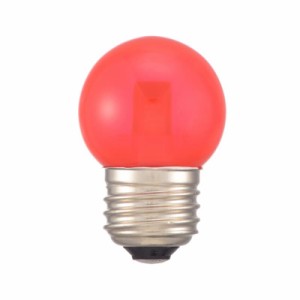 OHM LEDミニボール球装飾用 G40/E26/1.4W/10lm/クリア赤色 LDG1R-H 13C 電球 LED電球