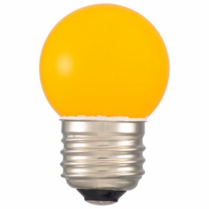 OHM LEDミニボール球装飾用 G40/E26/1.4W/50lm/黄色 LDG1Y-H 13 電球 LED電球