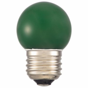 OHM LEDミニボール球装飾用 G40/E26/1.4W/8lm/緑色 LDG1G-H 13C 電球 LED電球