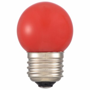 OHM LEDミニボール球装飾用 G40/E26/1.4W/9lm/赤色 LDG1R-H 13 電球 LED電球