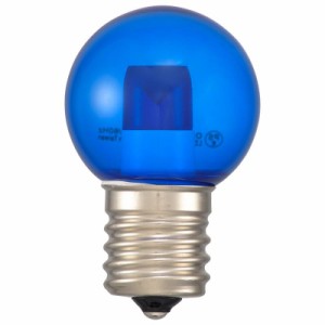 OHM LEDミニボール球装飾用 G30/E17/1.2W/1lm/クリア青色 LDG1B-H-E17 14C 電球 LED電球