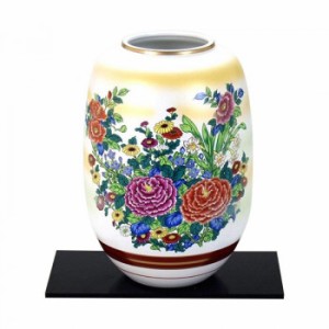九谷焼 8号花瓶 錦絵 N168-03 花 花瓶