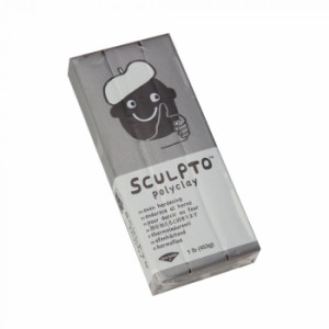 SCULPTO スカルプト(フィギュア造形用オーブン樹脂粘土) グレー 453g 粘土