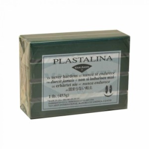 MODELING CLAY(モデリングクレイ) PLASTALINA(プラスタリーナ) 粘土 ダークグリーン 1Pound 3個セット 粘土