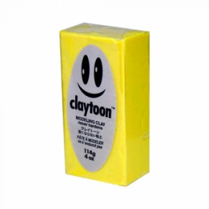 MODELING CLAY(モデリングクレイ) claytoon(クレイトーン) カラー油粘土 イエロー 1/4bar(1/4Pound) 6個セット 粘土