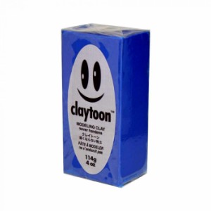 MODELING CLAY(モデリングクレイ) claytoon(クレイトーン) カラー油粘土 ブルー 1/4bar(1/4Pound) 6個セット 粘土