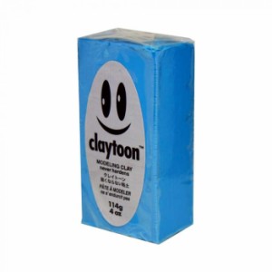 MODELING CLAY(モデリングクレイ) claytoon(クレイトーン) カラー油粘土 スカイ 1/4bar(1/4Pound) 6個セット 粘土