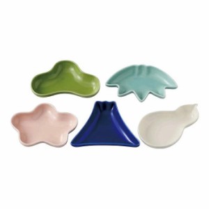 西海陶器 エッセンス 晴 豆皿 5枚セット(カラー) 19652 食器 皿