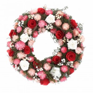 彩か(SAIKA) Wreath(リース) ルージュドライフラワー M CXO-58NM 