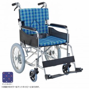 スタンダードモジュール 車いす 介助式・背折れ ドットネイビー SMK30-3843DN 