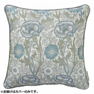 川島織物セルコン Morris Design Studio ピンクアンドローズ 背当クッションカバー 45×45cm LL1718 B ブルー クッション クッションカバ