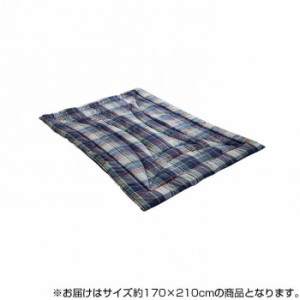 日本製 洗える 抗菌 防臭 防ダニ 掛け布団 カバー付 セミダブルロング ネイビー 約170×210cm 6706910 布団 寝具 掛け布団