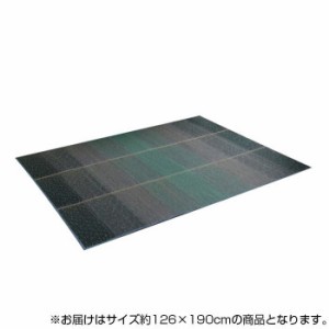 KOBA-GUARD 制菌 抗菌防臭 消臭 い草ラグカーペット 滑り止め加工約126×190cm ブルー 8480310 カーペット ラグ