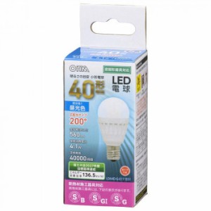 OHM LED電球 PS形 E17 40形相当 広配光 昼光色 LDA4D-G-E17 IS51 電球 LED電球
