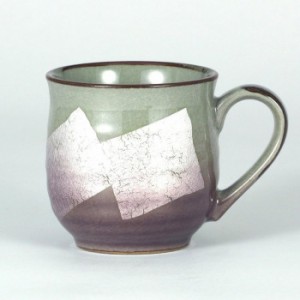 九谷焼 マグカップ 銀彩 京紫色 N132-04 マグカップ