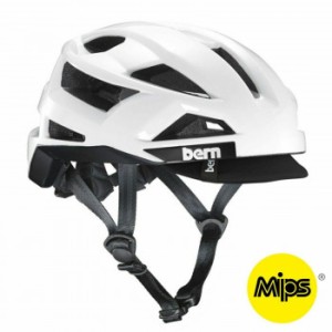 bern バーン FL-1 VISOR Mips ヘルメット Lサイズ Gloss White BE-BM10M21GWTV-04 車 自転車 ヘルメット