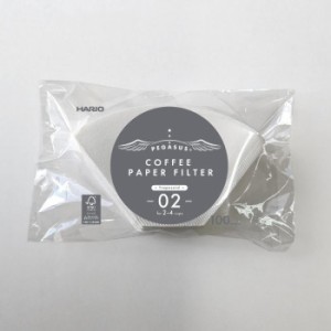 HARIO ハリオ ペガサスコーヒーペーパーフィルター 2〜4杯用 ホワイト 100枚×10個セット PEF-02-100W コーヒー フィルター
