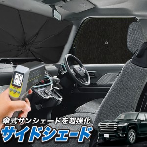 サンシェード 車 フロント 傘 に最適 サイド サンシェード！ 新型 ランドクルーザー 300系 Lot No.04 傘式 傘型 ロールシェード 汎用品に