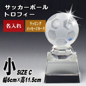 名入れ 記念品 / クリスタル サッカー ボール トロフィー SB-1(小) / お祝い 名前入り 優勝 卒業 卒団 退団 誕生日 退職 還暦 贈り物 贈