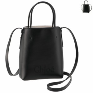 クロエ vick ミディアム トートバッグ スムースカーフスキン レザー ブラック 黒 ポーチ付 CHC19SS130 Chloe（未使用　展示品）