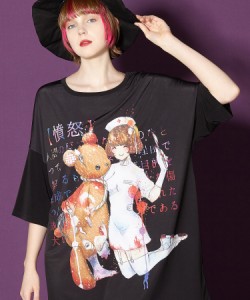 ankoROCK アンコロック ビッグ Tシャツ メンズ カットソー レディース 半袖シルエット 大罪 憤怒