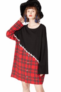 ankoROCK アンコロック ロングTシャツ メンズ カットソー レディース ユニセックス 長袖 ロング丈 ビッグ