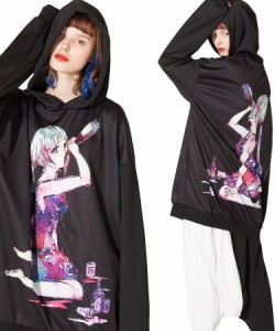 ankoROCK アンコロック パーカー メンズ プルオーバー レディース ユニセックス 服 ブランド 長袖 ロング丈 プルパーカー ガールズプリン