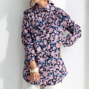 フラワーシャツ 柄シャツ シャツ レディース 長袖 送料無料・8月9日10時〜再販。メール便不可