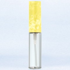 ヤマダアトマイザー 香水 グラスアトマイザー シンプル 4343 クリアボトル/キャップマーブルイエロー 4ml YAMADA ATOMIZER 