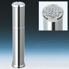 ヤマダアトマイザー 香水 メタルアトマイザー メタルポンプ 30121 15mm径 シルバー ラインストーン20石 3.5ml YAMADA ATOMIZER 