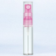 [香水][ヤマダアトマイザー]YAMADA ATOMIZER グラスアトマイザー シンプル 40204 クリアボトル/ポンプパープルピンク/キャップクリア 4ml
